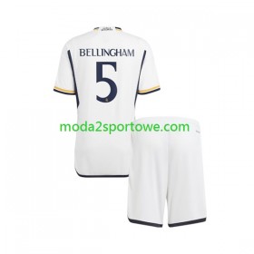 Koszulka Real Madryt Jude Bellingham 5 Dziecięcy Domowe Stroje Piłkarskie 2023/24 Krótki Rękaw